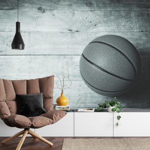 Papier Peint Ballon De Basket Sur Fond De Planches – Image 4