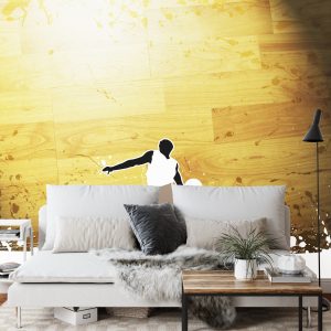 Papier Peint Basketteur Sur Fond De Planches – Image 3