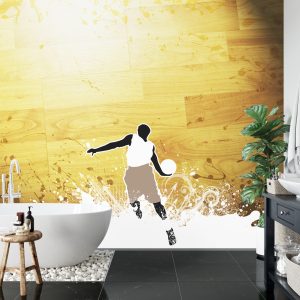 Papier Peint Basketteur Sur Fond De Planches – Image 5