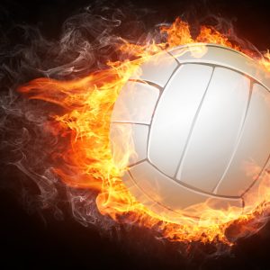 Papier Peint Volley-Ball En Flammes – Image 1