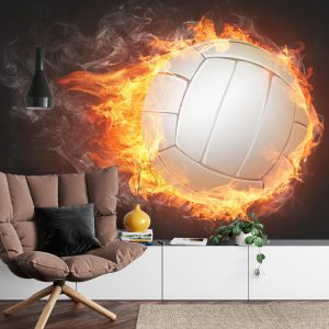 Papier Peint Volley-Ball En Flammes – Image 4