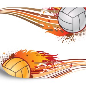 Papier Peint Deux Balles De Volleyball Enflammées – Image 2