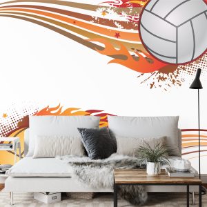Papier Peint Deux Balles De Volleyball Enflammées – Image 3