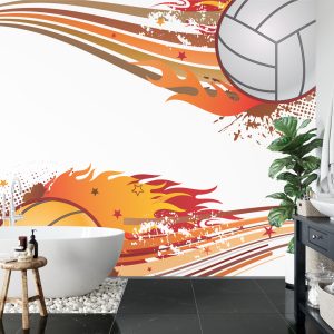 Papier Peint Deux Balles De Volleyball Enflammées – Image 5