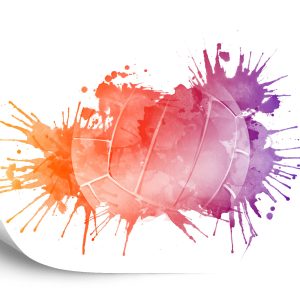 Papier Peint Ballon De Volleyball Peint À L'aquarelle – Image 2