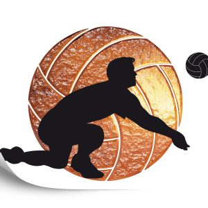Papier Peint Joueur De Volley-Ball Sur Le Fond Des Boules – Image 2