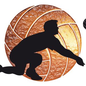 Papier Peint Joueur De Volley-Ball Sur Le Fond Des Boules – Image 1