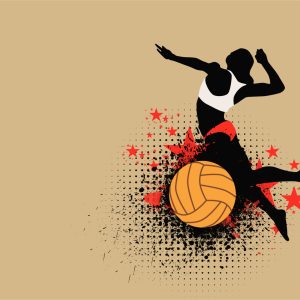 Papier Peint Joueur De Volley-Ball Pendant Le Jeu – Image 1