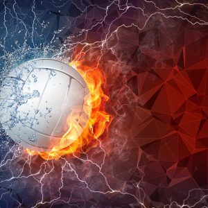 Papier Peint Volley-Ball Entre Eau Et Feu – Image 1
