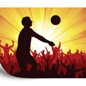 Papier Peint Silhouette De Joueur De Volley-Ball – Image 2