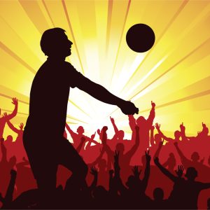 Papier Peint Silhouette De Joueur De Volley-Ball – Image 1