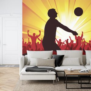 Papier Peint Silhouette De Joueur De Volley-Ball – Image 6