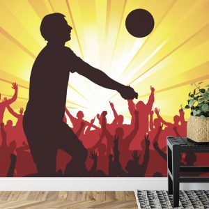 Papier Peint Silhouette De Joueur De Volley-Ball – Image 7