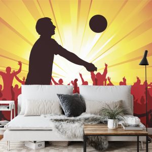 Papier Peint Silhouette De Joueur De Volley-Ball – Image 3