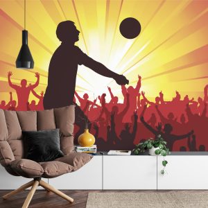 Papier Peint Silhouette De Joueur De Volley-Ball – Image 4