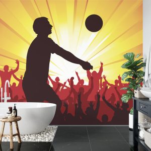 Papier Peint Silhouette De Joueur De Volley-Ball – Image 5