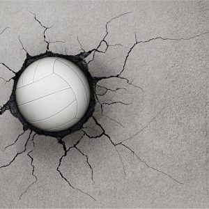 Papier Peint Volley-Ball Dans Un Mur De Béton – Image 1