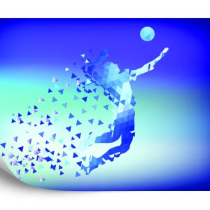 Papier Peint Joueur De Volley-Ball Abstrait – Image 2
