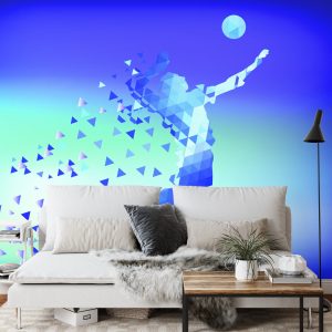 Papier Peint Joueur De Volley-Ball Abstrait – Image 3