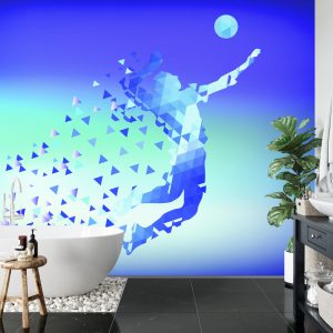 Papier Peint Joueur De Volley-Ball Abstrait – Image 5
