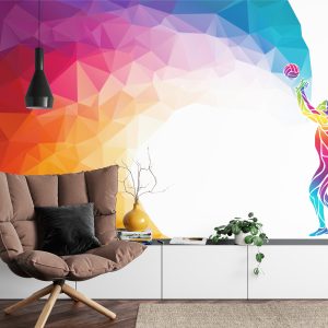 Papier Peint Joueur De Volley-Ball Dans L'édition Abstraite – Image 4