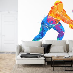 Papier Peint Joueur De Volleyball Peint À L'aquarelle – Image 6