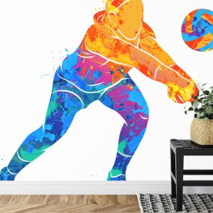 Papier Peint Joueur De Volleyball Peint À L'aquarelle – Image 7