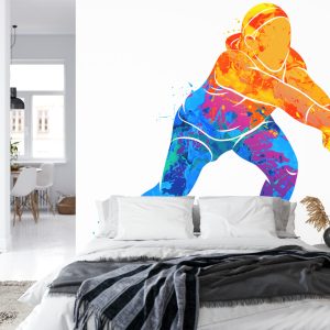 Papier Peint Joueur De Volleyball Peint À L'aquarelle – Image 8