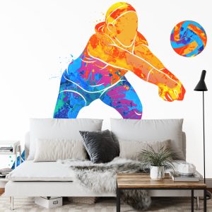 Papier Peint Joueur De Volleyball Peint À L'aquarelle – Image 3