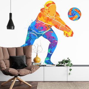 Papier Peint Joueur De Volleyball Peint À L'aquarelle – Image 4
