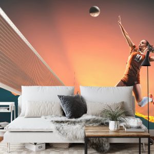 Papier Peint Joueur De Volleyball Professionnel Pendant Le Match – Image 3