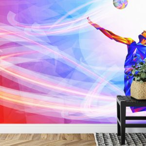 Papier Peint Joueur De Volley-Ball Dans L'édition Abstraite – Image 7