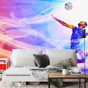 Papier Peint Joueur De Volley-Ball Dans L'édition Abstraite – Image 3