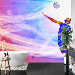 Papier Peint Joueur De Volley-Ball Dans L'édition Abstraite – Image 5