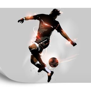 Papier Peint Joueur De Football Abstrait En Vol – Image 2