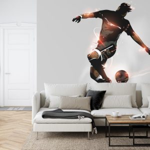 Papier Peint Joueur De Football Abstrait En Vol – Image 6