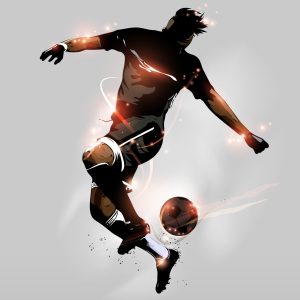 Papier Peint Joueur De Football Abstrait En Vol – Image 1