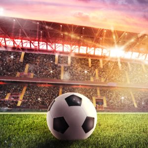 Papier Peint Ballon De Football Dans Le Stade – Image 1