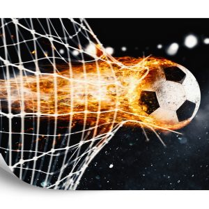 Papier Peint Balle Brûlante Détruisant Le But – Image 2