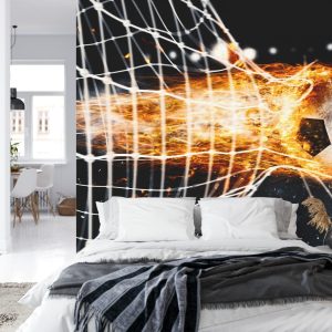 Papier Peint Balle Brûlante Détruisant Le But – Image 8