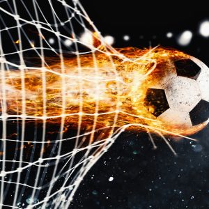 Papier Peint Balle Brûlante Détruisant Le But – Image 1