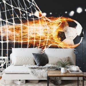 Papier Peint Balle Brûlante Détruisant Le But – Image 3