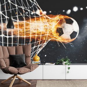 Papier Peint Balle Brûlante Détruisant Le But – Image 4