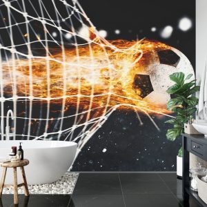 Papier Peint Balle Brûlante Détruisant Le But – Image 5