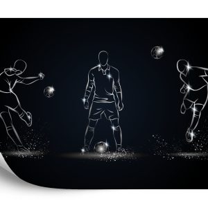 Papier Peint Joueur De Football Dans Diverses Poses – Image 2