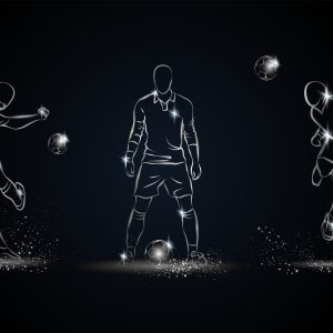 Papier Peint Joueur De Football Dans Diverses Poses – Image 1