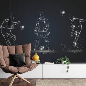 Papier Peint Joueur De Football Dans Diverses Poses – Image 4