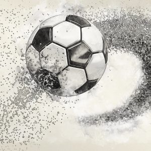 Papier Peint Football Dessiné Avec Un Crayon – Image 1