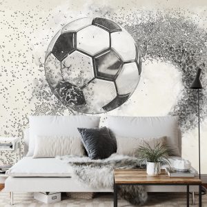 Papier Peint Football Dessiné Avec Un Crayon – Image 3