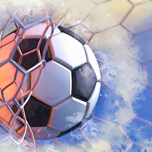 Papier Peint Boule Peinte À L'aquarelle Dans Le Filet – Image 1